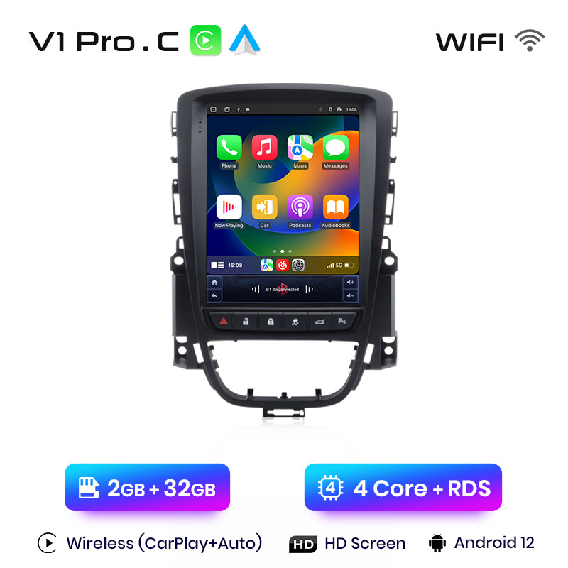 Junsun Tesla Style Android Auto Wireless Carplay Car Radio Multimedia For Opel Astra J Vauxhall Buick Verano 2009-2013 no 2din