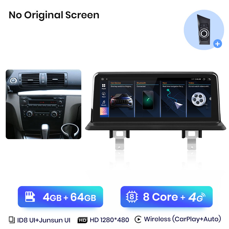 Junsun AI Stimme Drahtlose CarPlay Auto Radio Multimedia Für BMW E81 E82 E87 E88 2005-2012 DSP GPS 8 Core GPS Autoradio 