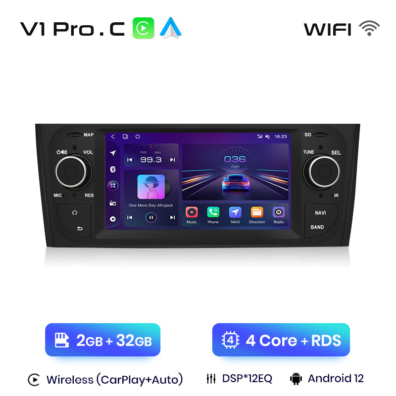 Junsun AI voice 4G LTE wireless CarPlay Android Auto Radio For Fiat Grande Punto 2005-2012 Car Intelligent Systems Multimedia player Stereo RDS BT 2 din autoradio GPS Navi screen