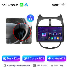 Load image into Gallery viewer, Junsun AI Voice 2 din Android Auto Radio For Peugeot 206 206CC 206SW 2001 - 2008  Carplay 4G Car Multimedia GPS 2din autoradio
