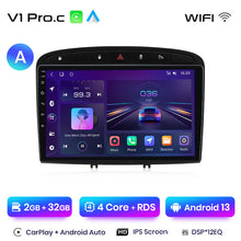 Load image into Gallery viewer, Junsun AI Voice 2 din Android Auto Radio For Peugeot 308 308SW 408 2012 - 2020 Carplay 4G Car Multimedia GPS 2din autoradio
