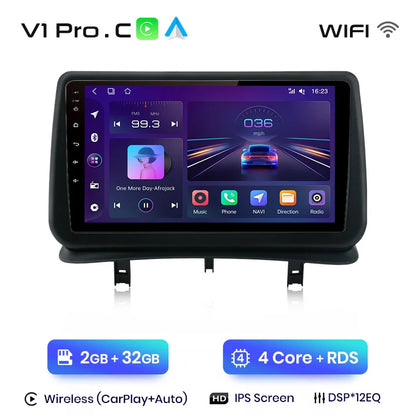 Radio Junsun AI Voice 2 DIN Android para Renault Clio 3 2005-2014 con Carplay 4G, GPS, multimedia, 2 DIN