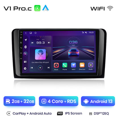 Radio Junsun AI Voice 2 DIN Android para Mercedes Benz Clase M W164 Clase GL X164 ML GLCarplay 4G, GPS, multimedia, 2 DIN