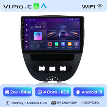 Load image into Gallery viewer, Junsun AI Voice 2 din Android Auto Radio For Peugeot 107 Toyota Aygo Citroen C1 2005 - 2014Carplay 4G Car Multimedia GPS 2din autoradio
