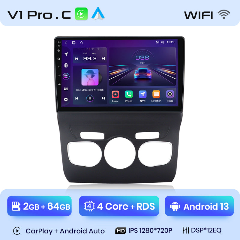 Junsun AI Voice 2 din Android Auto Radio para Citroen C4 2 B7 2013 - 2016 Carplay 4G coche Multimedia GPS 2din autoradio