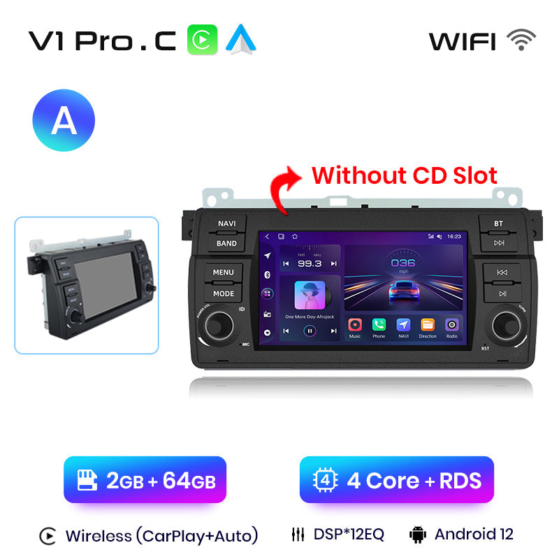 Junsun V1pro AI voz Autoradio Android Auto Radio para BMW E46 M3 318/320/325/330/335 Carplay 4G coche Multimedia GPS 2din