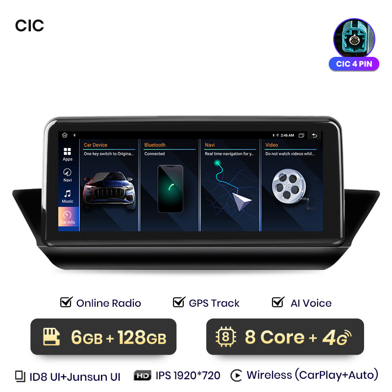 Junsun AI Voice Wireless CarPlay Car Radio Multimedia For BMW X1 E84 2009 2010 2011-2015 DSP Android Auto GPS 8 core autoradio
