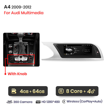 Junsun 8.8 inch Wireless CarPlay Andorid Auto Car Radio Multimedia For Audi A4 A4L B8 2009-2016 Navigation Autoradio