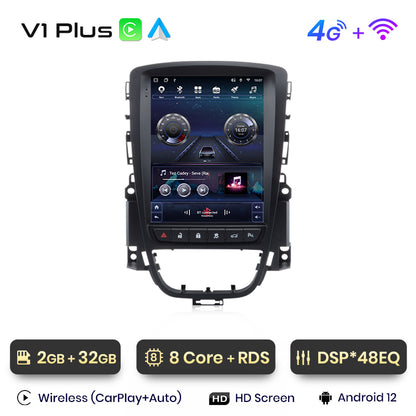Junsun Tesla Style Android Auto Wireless Carplay Car Radio Multimedia For Opel Astra J Vauxhall Buick Verano 2009-2013 no 2din
