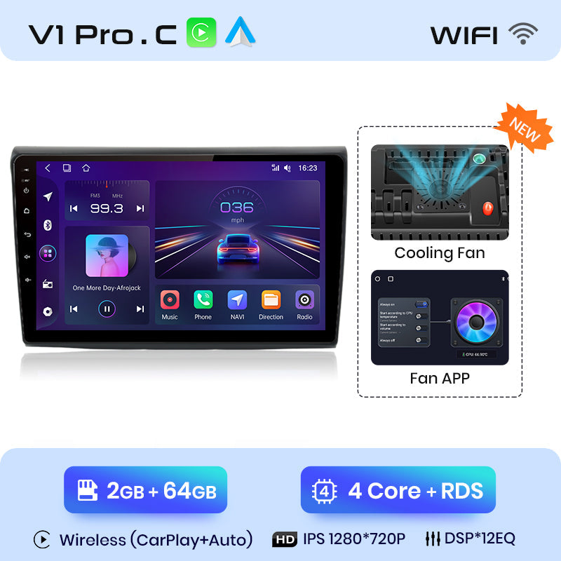 Junsun AI Voice 2 din Android Auto Radio For Fiat Bravo 2007 2008 2009 2010-2012 Carplay 4G Car Multimedia GPS 2din autoradio