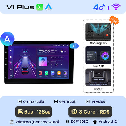 Junsun 7" 9"10.1" Universal CarPlay Android Auto Radio For VW Volkswagen Fiat Renault Nissan Hyundai 4G Car Multimedia autoradio