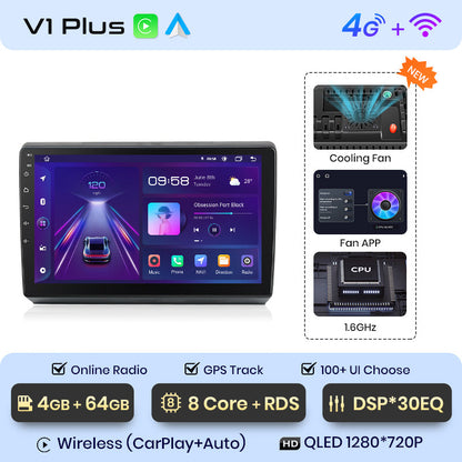 Junsun AI Stimme 2 din Android Auto Radio Für VOLKSWAGEN CADDY 2005-2015 Carplay 4G Auto Multimedia GPS 2din autoradio