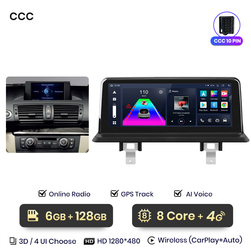 Junsun AI Stimme Drahtlose CarPlay Auto Radio Multimedia Für BMW E81 E82 E87 E88 2005-2012 DSP GPS 8 Core GPS Autoradio 