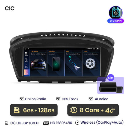 Radio Junsun de 8,8 pulgadas con Android y CarPlay inalámbrico para BMW Serie 5 E60 E61 E62 2004-2010, unidad principal de audio 4G WiFi BT