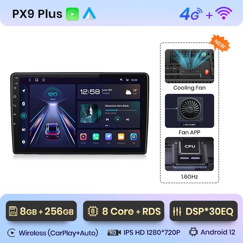 Junsun V1pro AI Voice 2 DIN Android Auto Radio para Fiat 500L 2012-2017 Carplay 4G Car Multimedia GPS 2 DIN Autoradio 