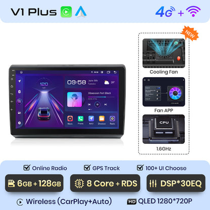 Junsun AI Stimme 2 din Android Auto Radio Für VOLKSWAGEN CADDY 2005-2015 Carplay 4G Auto Multimedia GPS 2din autoradio