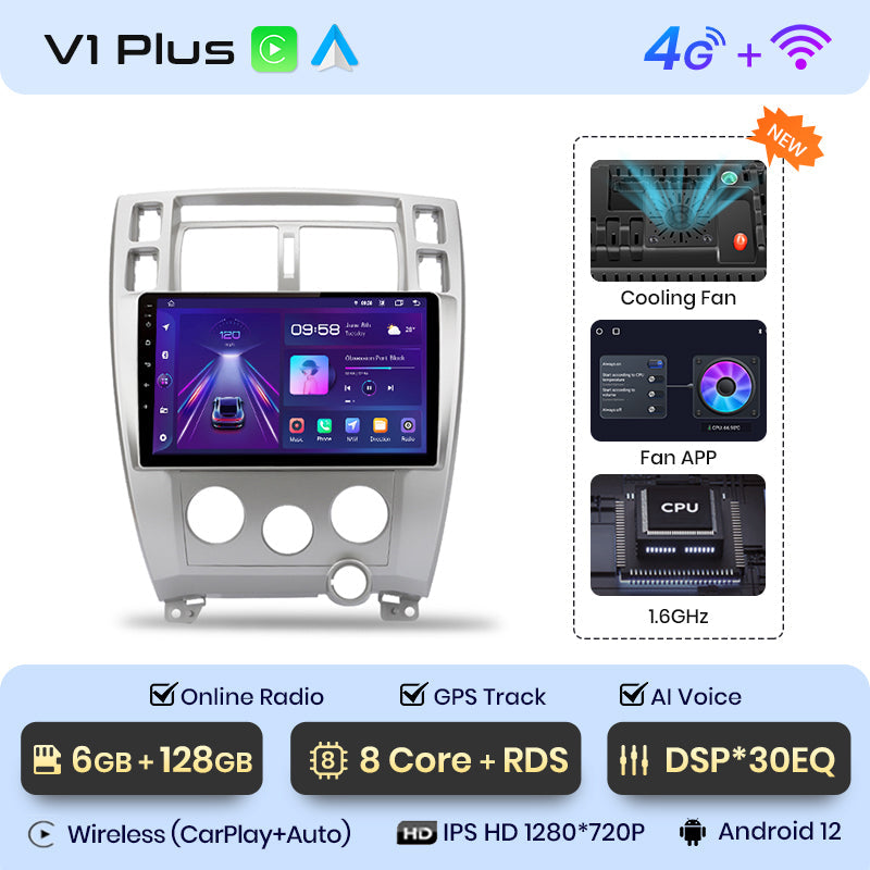 Junsun AI Stimme 2 din Android Auto Radio Für Hyundai Tucson 2006 - 2013 Carplay 4G Auto Multimedia GPS 2din autoradio