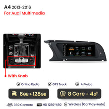 Load image into Gallery viewer, Junsun 8.8 inch Wireless CarPlay Andorid Auto Car Radio Multimedia For Audi A4 A4L B8 2009-2016 Navigation Autoradio
