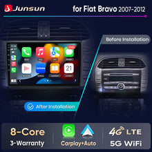 Junsun Wireless CarPlay Car Radio For Fiat Bravo 2007 2008 2009 2010-2012 Android Multimedia