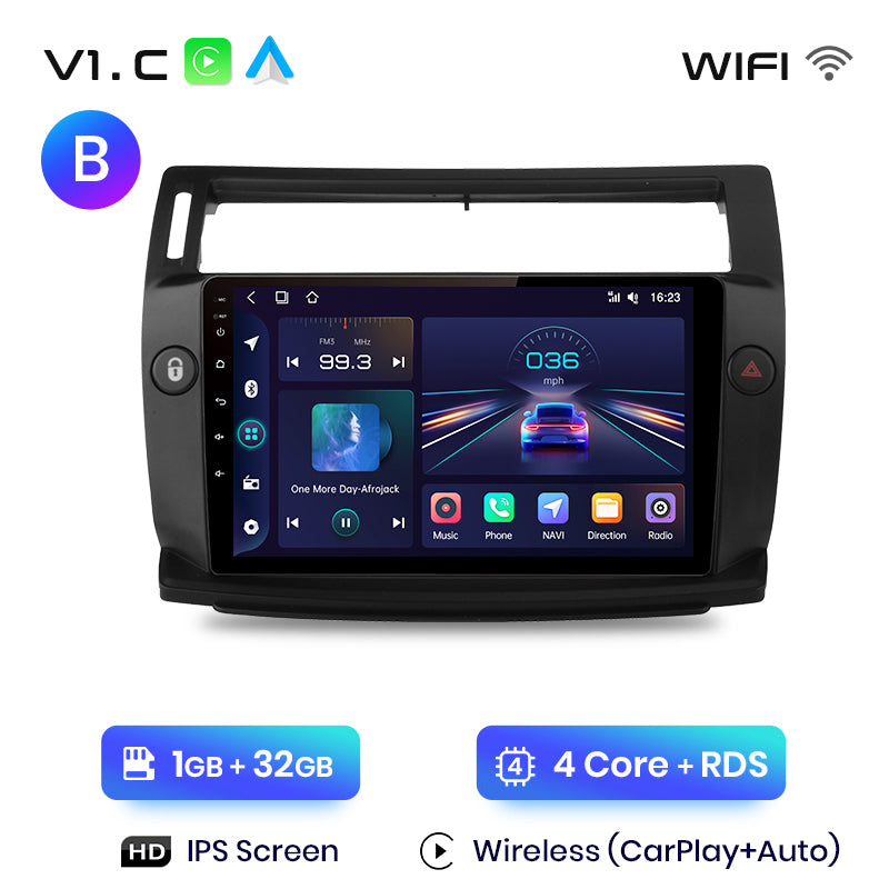 Junsun AI Voice 2 din Android Auto Radio For Citroen C4 C-Triomphe C-Quatre 2004 - 2009 Carplay 4G Car Multimedia GPS 2din autoradio