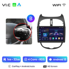 Load image into Gallery viewer, Junsun AI Voice 2 din Android Auto Radio For Peugeot 206 206CC 206SW 2001 - 2008  Carplay 4G Car Multimedia GPS 2din autoradio
