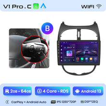 Load image into Gallery viewer, Junsun AI Voice 2 din Android Auto Radio For Peugeot 206 206CC 206SW 2001 - 2008  Carplay 4G Car Multimedia GPS 2din autoradio
