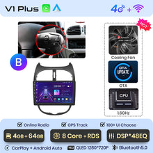 Load image into Gallery viewer, Junsun AI Voice 2 din Android Auto Radio For Peugeot 206 206CC 206SW 2001 - 2008  Carplay 4G Car Multimedia GPS 2din autoradio
