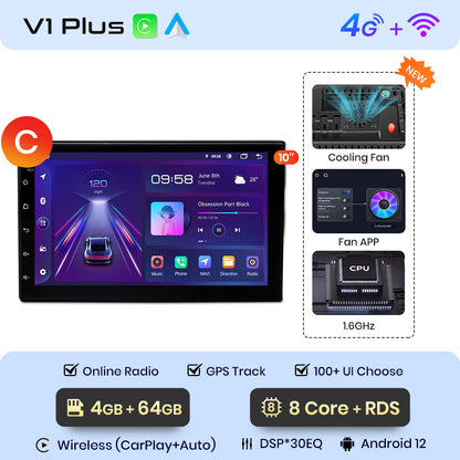 Junsun 7" 9"10.1" Universal CarPlay Android Auto Radio For VW Volkswagen Fiat Renault Nissan Hyundai 4G Car Multimedia autoradio