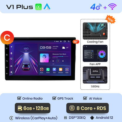 Junsun 7" 9"10.1" Universal CarPlay Android Auto Radio For VW Volkswagen Fiat Renault Nissan Hyundai 4G Car Multimedia autoradio