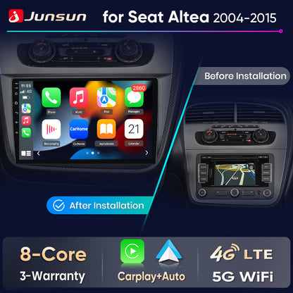 Junsun Wireless CarPlay Car Radio For Seat Altea 2004-2015 Toledo 3 Android Multimedia