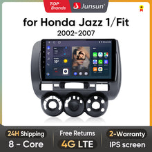 Cargar imagen en el visor de la galería, Junsun AI voice 4G LTE wireless CarPlay Android Auto Radio For Honda Fit Jazz City 2002 2003 2004-2007 Car Intelligent Systems Multimedia player Stereo RDS BT 2 din autoradio GPS Navi screen
