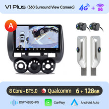 Cargar imagen en el visor de la galería, Junsun AI voice 4G LTE wireless CarPlay Android Auto Radio For Honda Fit Jazz City 2002 2003 2004-2007 Car Intelligent Systems Multimedia player Stereo RDS BT 2 din autoradio GPS Navi screen
