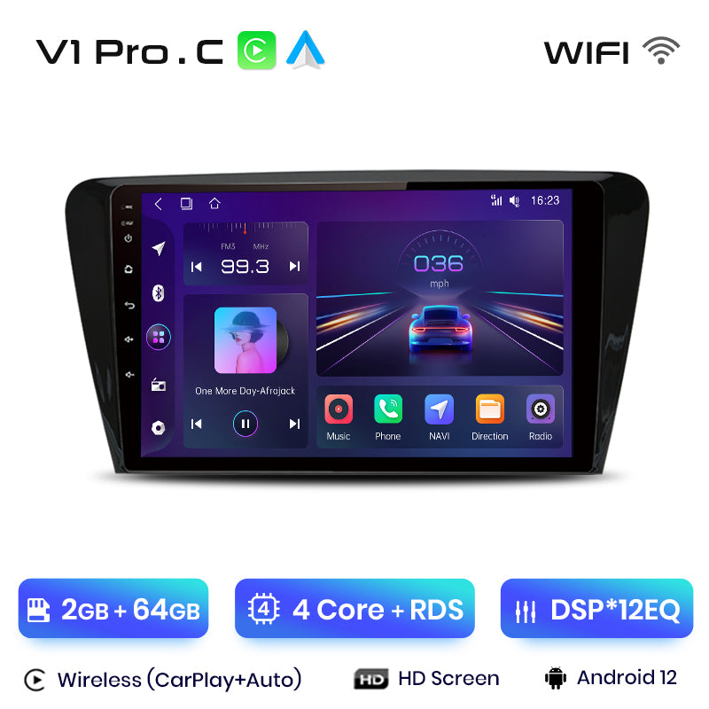 Junsun V2 PLus 8+256GB Car intelligent systems For SKODA Octavia 3 A7 2013-2018 Carplay 4G Car Multimedia GPS 2din autoradio