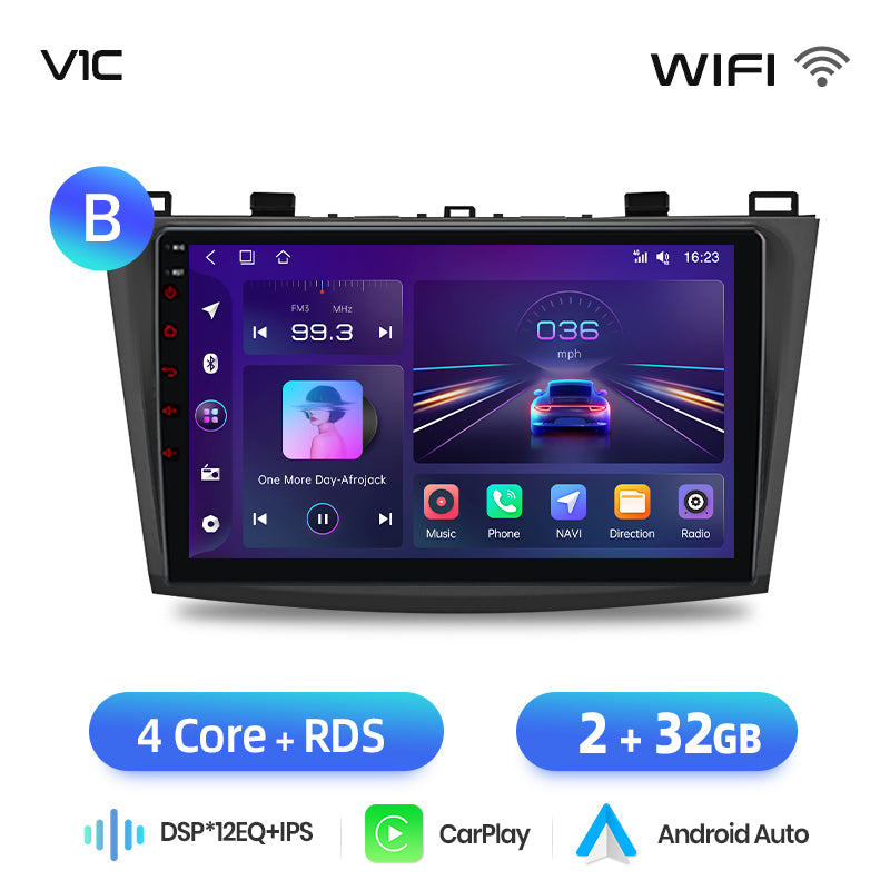 Junsun AI voice 4G LTE wireless CarPlay Android Auto Radio For Mazda 3 bk 2004 2005-2009 Car Intelligent Systems Multimedia player Stereo RDS BT 2 din autoradio GPS Navi screen