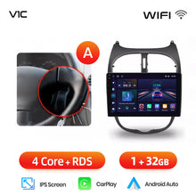 Cargar imagen en el visor de la galería, Junsun AI voice 4G LTE wireless CarPlay Android Auto Radio For Peugeot 206 206CC 206SW 2001-2008 Car Intelligent Systems Multimedia player Stereo RDS BT 2 din autoradio GPS Navi screen
