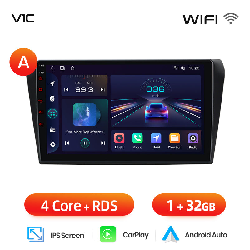 Junsun AI voice 4G LTE wireless CarPlay Android Auto Radio For Mazda 3 bk 2004 2005-2009 Car Intelligent Systems Multimedia player Stereo RDS BT 2 din autoradio GPS Navi screen
