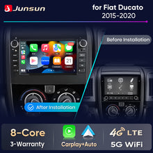Junsun Wireless CarPlay Car Radio For Fiat Ducato 2015 2016 2017-2020 Android Multimedia