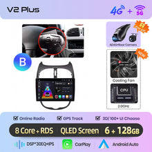 Cargar imagen en el visor de la galería, Junsun AI voice 4G LTE wireless CarPlay Android Auto Radio For Peugeot 206 206CC 206SW 2001-2008 Car Intelligent Systems Multimedia player Stereo RDS BT 2 din autoradio GPS Navi screen

