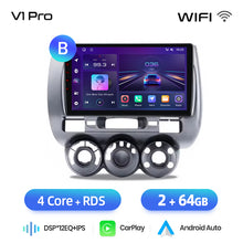 Cargar imagen en el visor de la galería, Junsun AI voice 4G LTE wireless CarPlay Android Auto Radio For Honda Fit Jazz City 2002 2003 2004-2007 Car Intelligent Systems Multimedia player Stereo RDS BT 2 din autoradio GPS Navi screen
