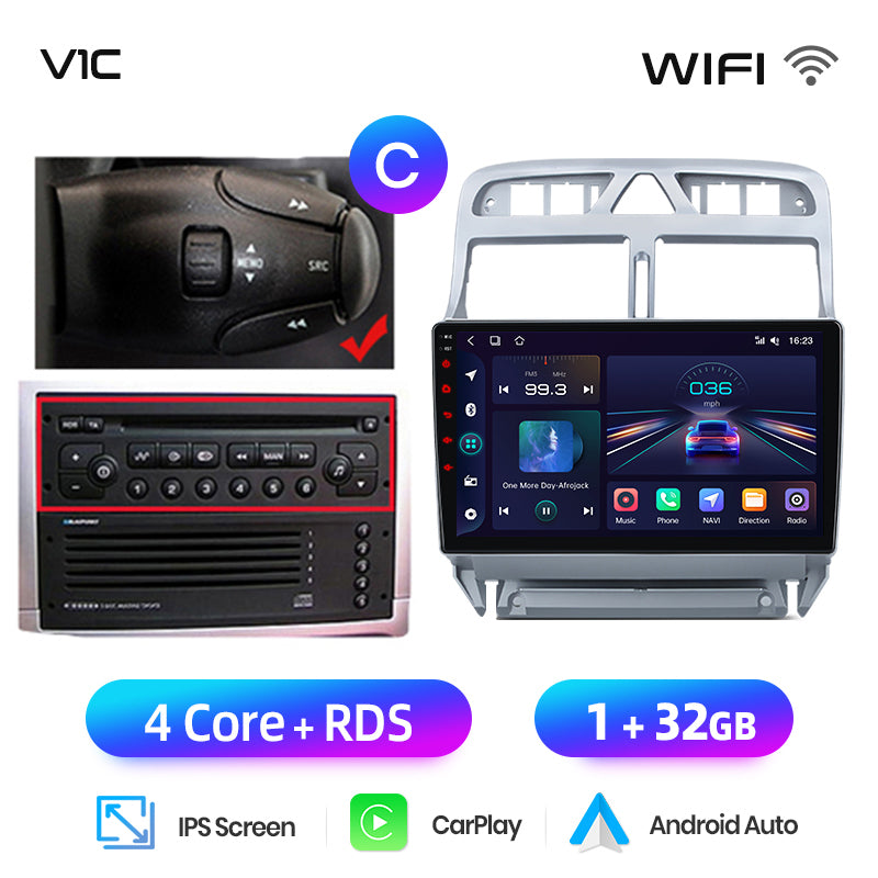 Junsun AI voice 4G LTE wireless CarPlay Android Auto Radio For Peugeot 307 307CC 307SW 2002 - 2013 Car Intelligent Systems Multimedia player Stereo RDS BT 2 din autoradio GPS Navi screen