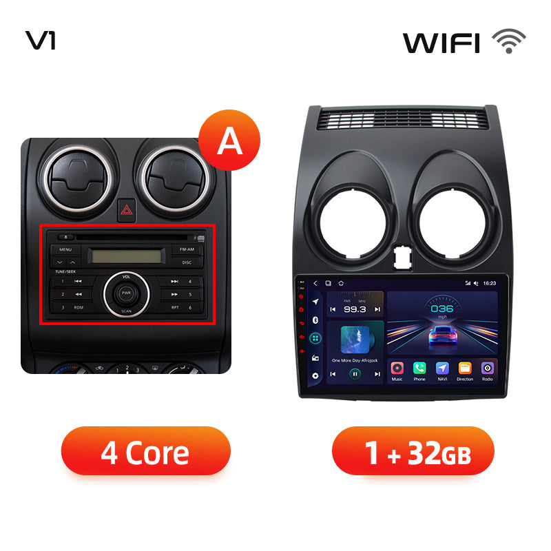 Junsun AI voice 4G LTE wireless CarPlay Android Auto Radio For Nissan Qashqai J10 2006 2007 2008-2013 Car Intelligent Systems Multimedia player Stereo RDS BT 2 din autoradio GPS Navi screen