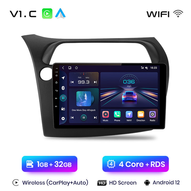 Junsun AI Voice 2 din Android Auto Radio For For Honda Civic Hatchback 2005 2006-2011Carplay 4G Car Multimedia GPS 2din autoradio
