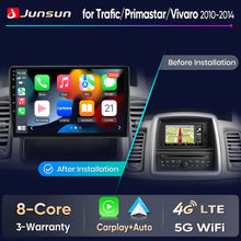 Junsun Wireless CarPlay Car Radio For Trafic Primastar Vivaro 2010 2011-2014 Android Multimedia