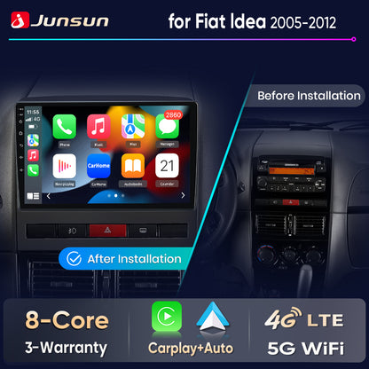 Junsun Wireless CarPlay Car Radio For Fiat Idea 2005 2006 2007 2008-2012 Android Multimedia