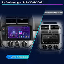 Load image into Gallery viewer, Junsun AI voice 4G LTE wireless CarPlay Android Auto Radio For Volkswagen Polo Mk4 IV 2001-2009 Car Intelligent Systems Multimedia player Stereo RDS BT 2 din autoradio GPS Navi screen
