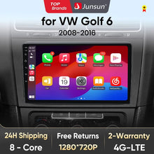 Junsun AI voice 4G LTE wireless CarPlay Android Auto Radio For VW Volkswagen Golf 6 2008 2009 2010 2012 2013 2014 2015 2016 Car Intelligent Systems Multimedia player Stereo RDS BT 2 din autoradio GPS Navi screen