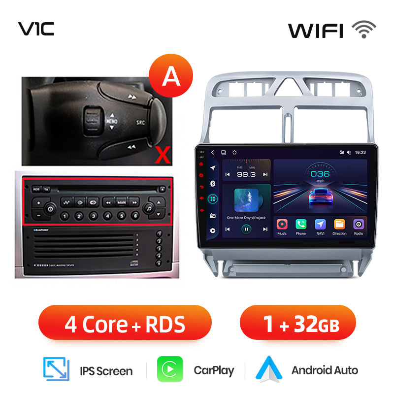Junsun AI voice 4G LTE wireless CarPlay Android Auto Radio For Peugeot 307 307CC 307SW 2002 - 2013 Car Intelligent Systems Multimedia player Stereo RDS BT 2 din autoradio GPS Navi screen