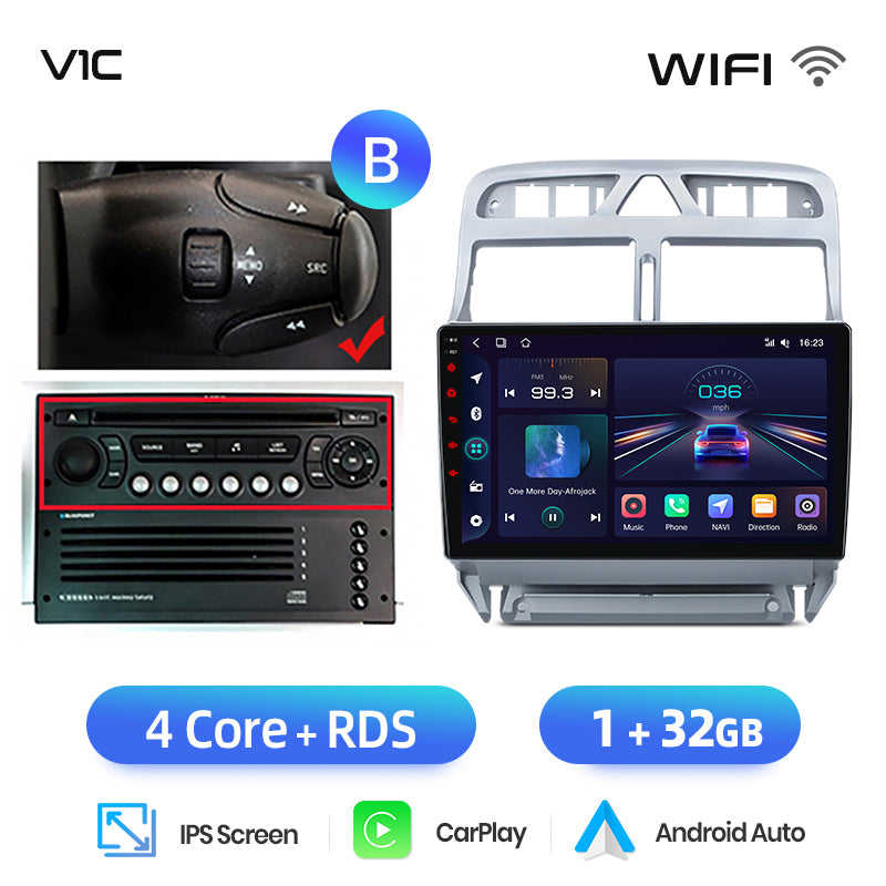 Junsun AI voice 4G LTE wireless CarPlay Android Auto Radio For Peugeot 307 307CC 307SW 2002 - 2013 Car Intelligent Systems Multimedia player Stereo RDS BT 2 din autoradio GPS Navi screen
