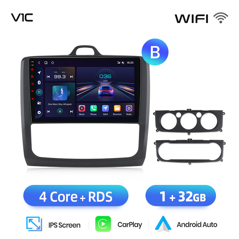 Junsun AI voice 4G LTE wireless CarPlay Android Auto Radio For Ford Focus 2 Mk2 2004 2005 2006-2011 Car Intelligent Systems Multimedia player Stereo RDS BT 2 din autoradio GPS Navi screen