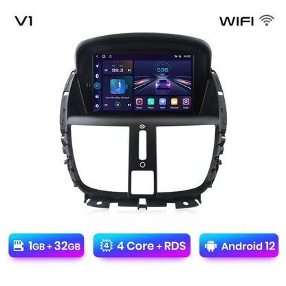 Radio Junsun AI Voice 2 DIN Android para Peugeot 207 207CC 2006-2015 con Carplay 4G, GPS, multimedia, 2 DIN
